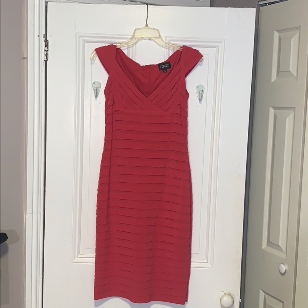 Pretty Red Pleated Dress